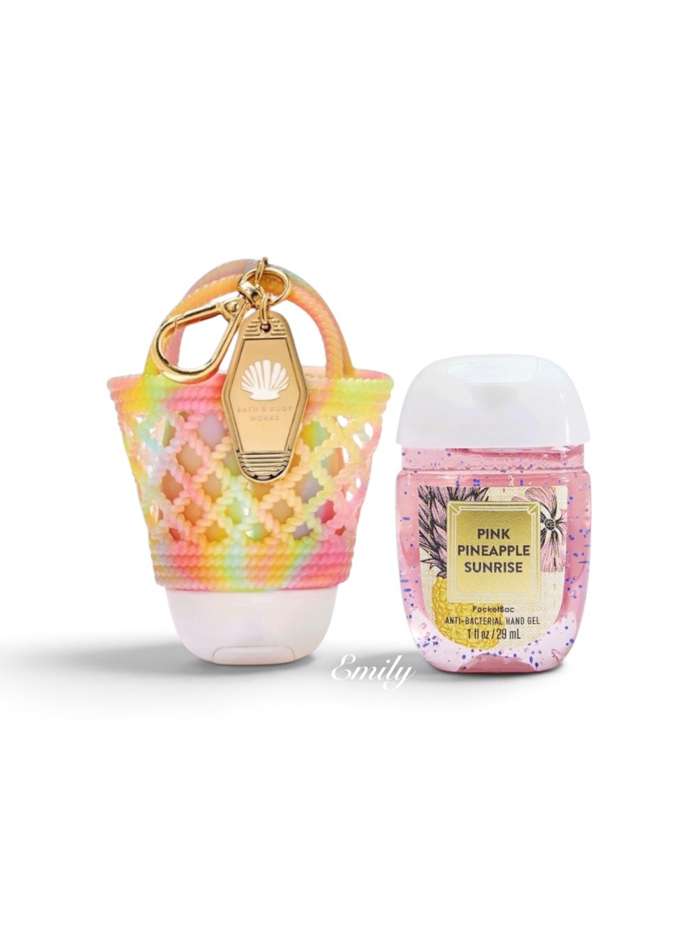 BBW Rainbow Jelly Tote PocketBac Holder & Pink Pineapple Sunrise Set